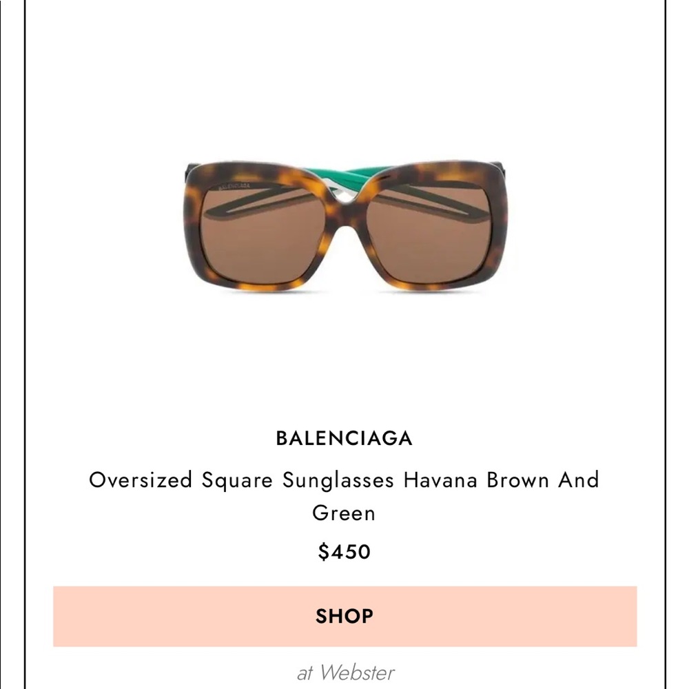 New Ballenciaga oversized sunglasses